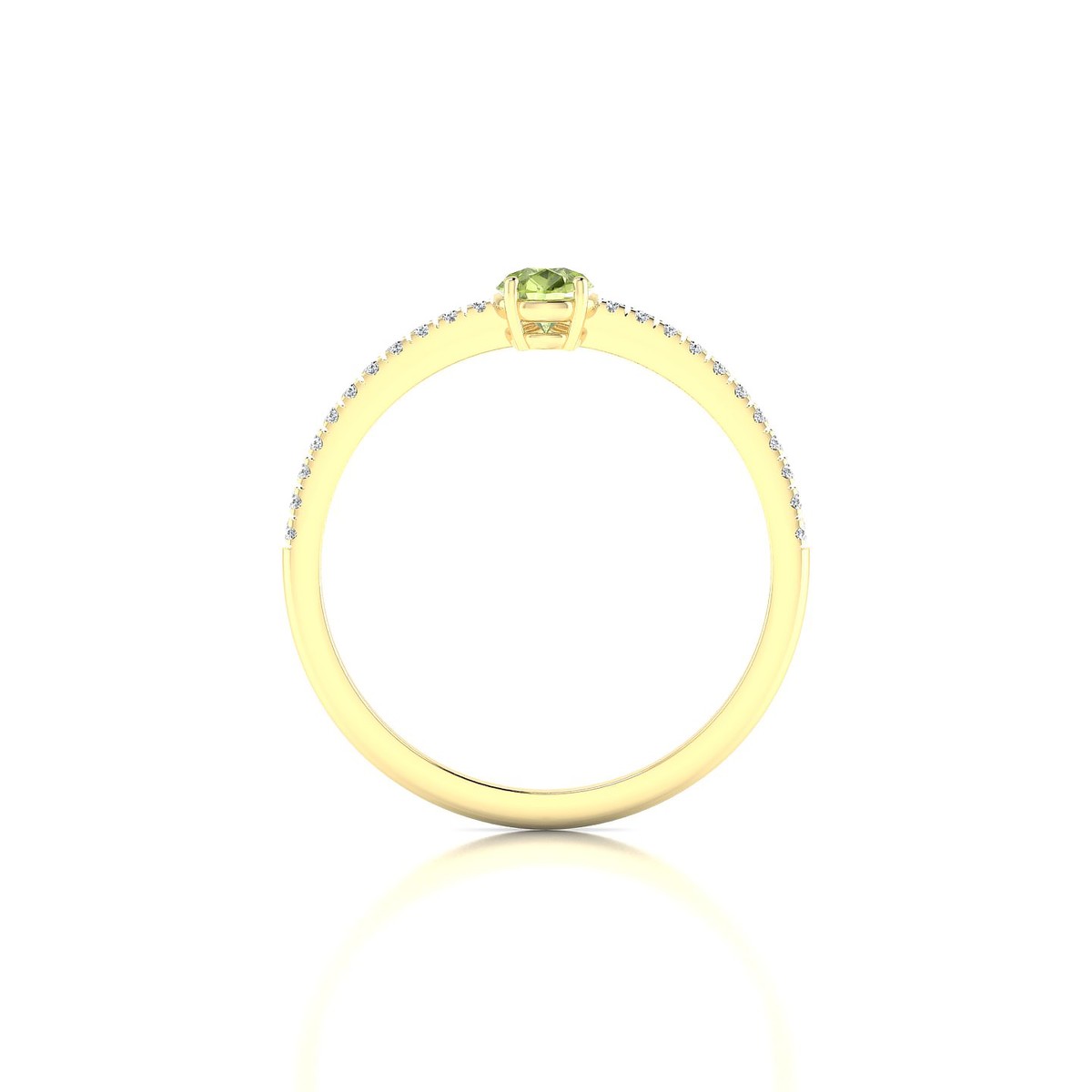 Timeless | 18k Yellow Gold 6 x 4 mm Pear Peridot Ring