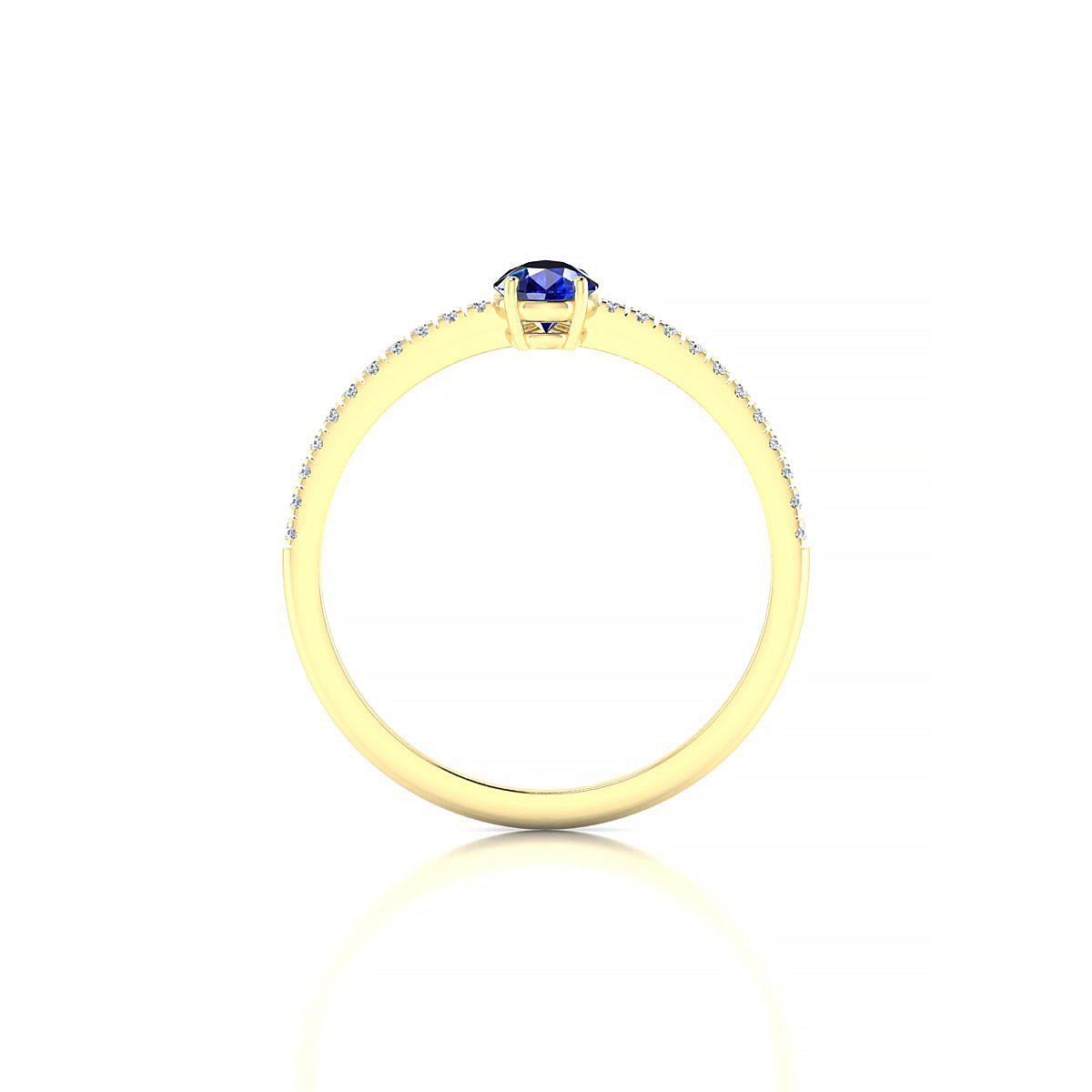 Timeless | 18k Yellow Gold 6 x 4 mm Pear Sapphire Ring