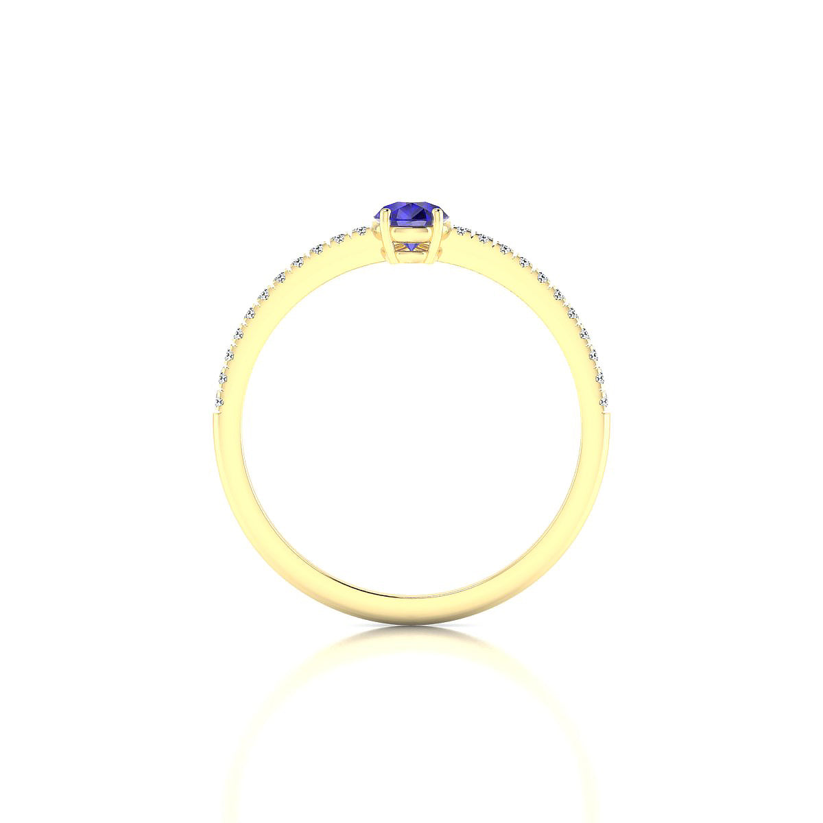 Timeless | 18k Yellow Gold 6 x 4 mm Pear Tanzanite Ring