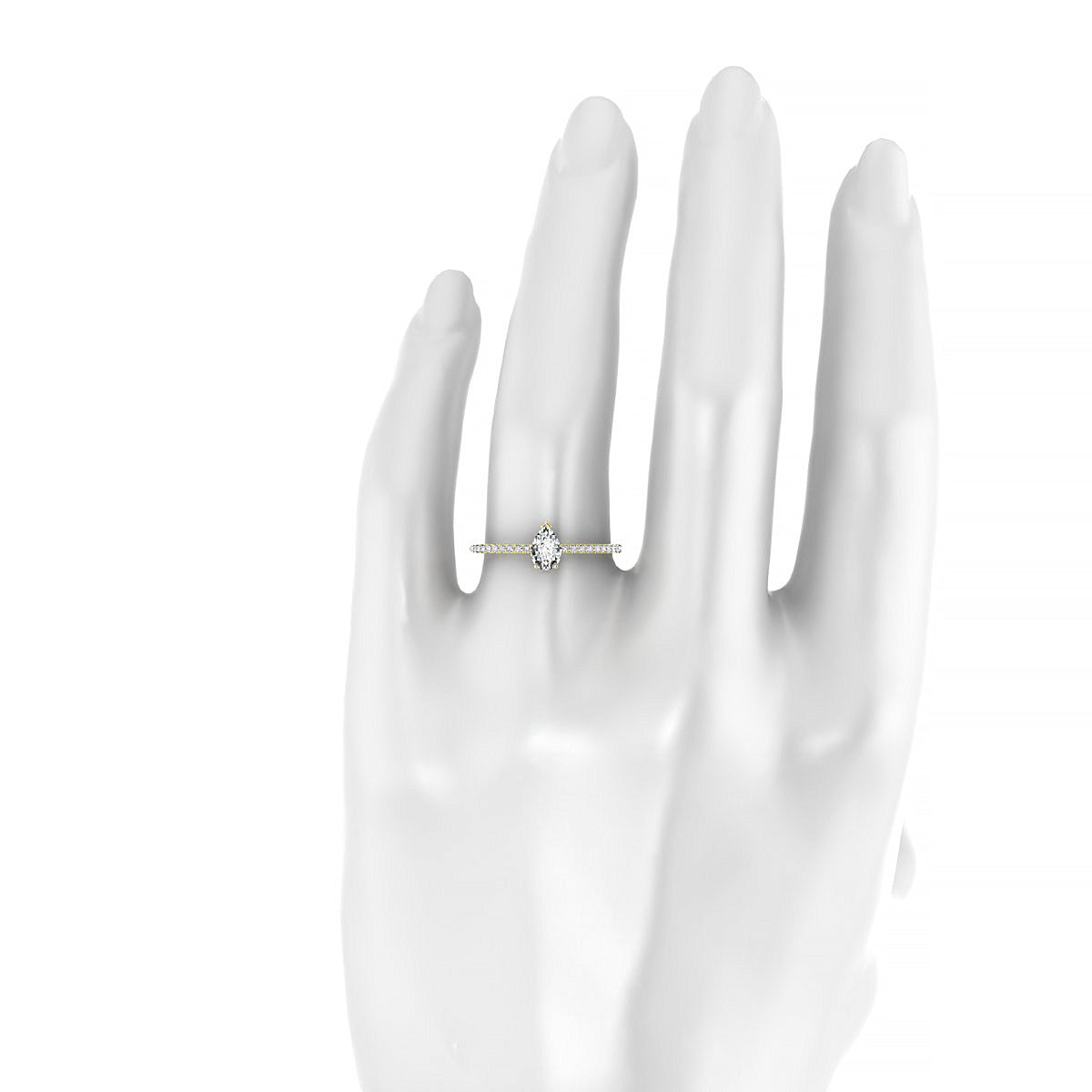 Timeless | 18k Yellow Gold 6 x 4 mm Pear Diamond Ring