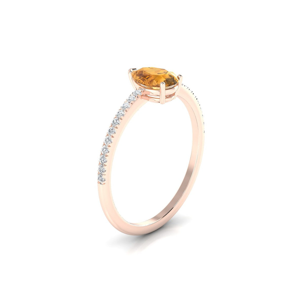 Timeless | 18k Rose Gold 7 x 5 mm Pear Citrine Ring