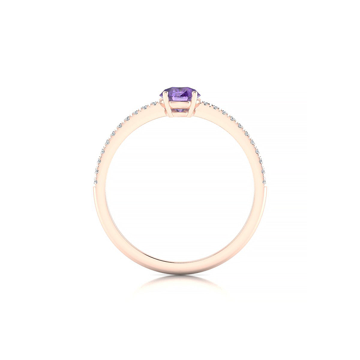 Timeless | 18k Rose Gold 7 x 5 mm Pear Amethyst Ring