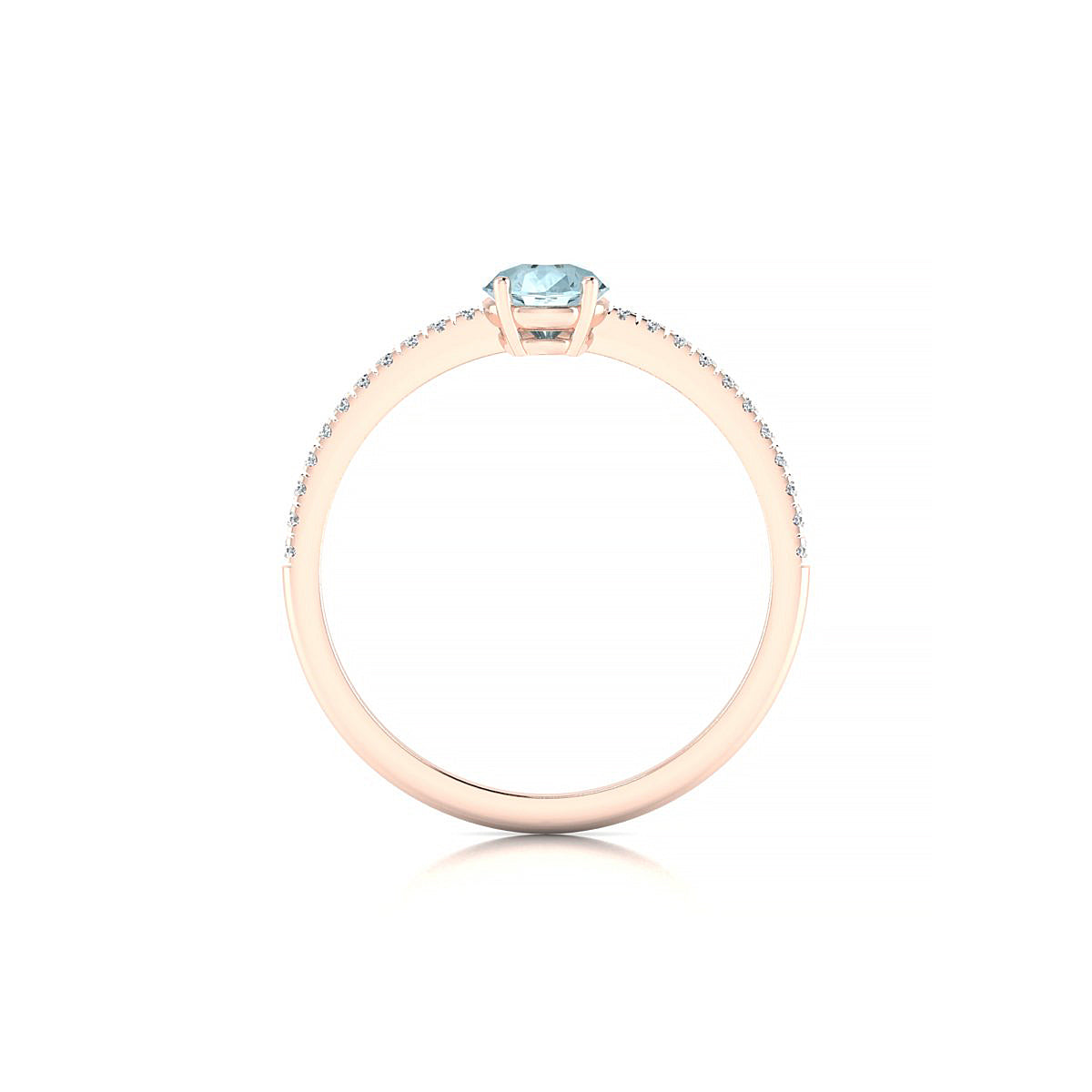 Timeless | 18k Rose Gold 7 x 5 mm Pear Aquamarine Ring