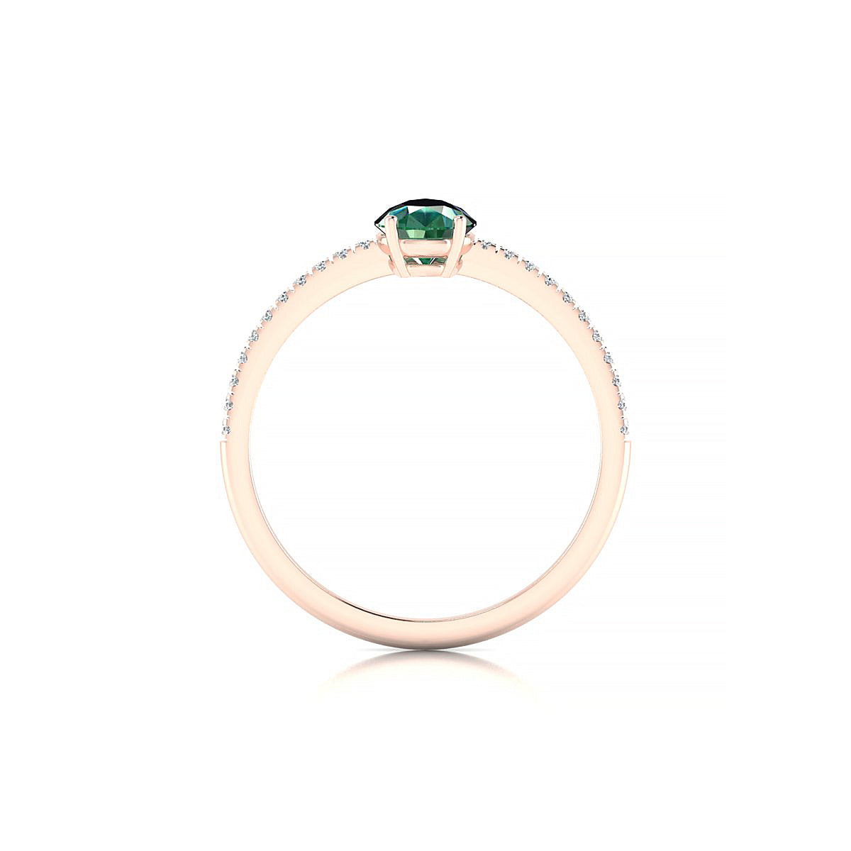Timeless | 18k Rose Gold 7 x 5 mm Pear Emerald Ring