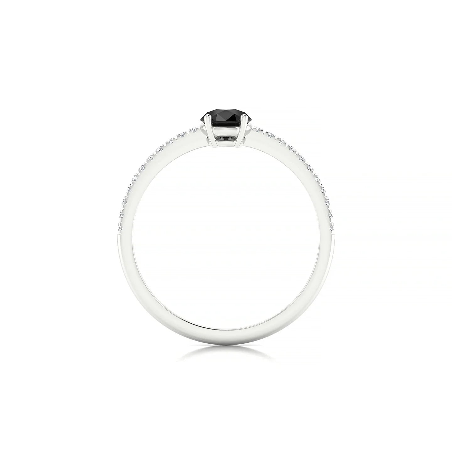 Timeless | 18k White Gold 7 x 5 mm Pear Black Diamond Ring