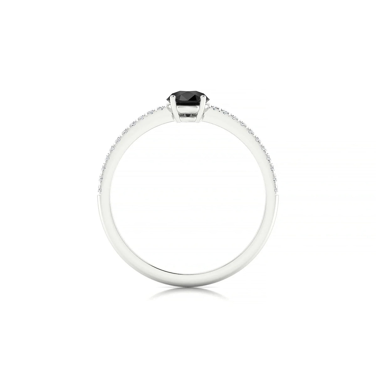 Timeless | 18k White Gold 7 x 5 mm Pear Black Diamond Ring