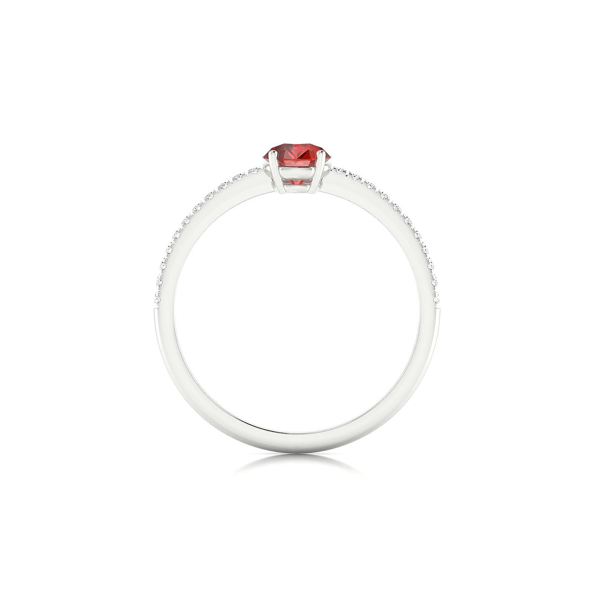 Timeless | 18k White Gold 7 x 5 mm Pear Garnet Ring