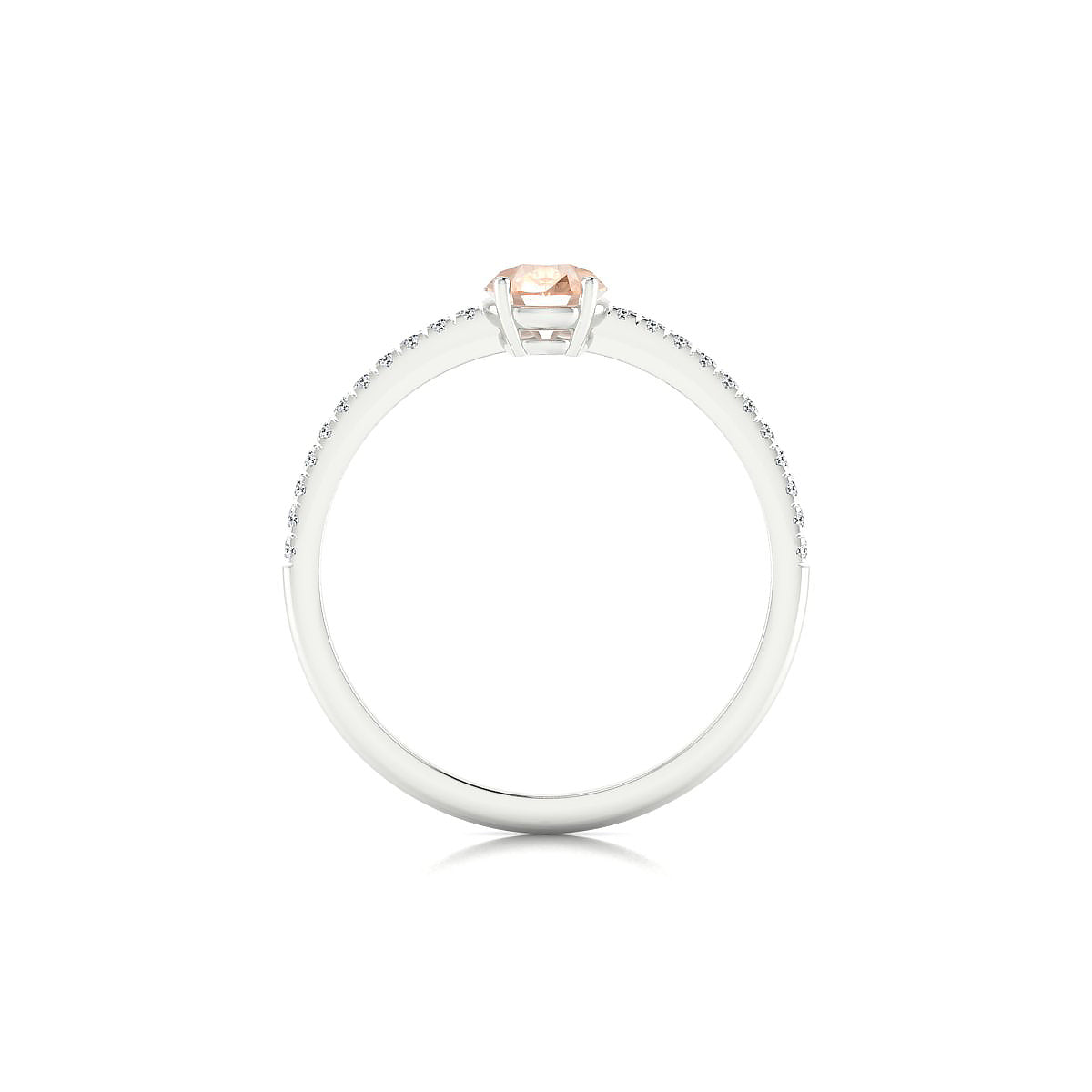 Timeless | 18k White Gold 7 x 5 mm Pear Morganite Ring