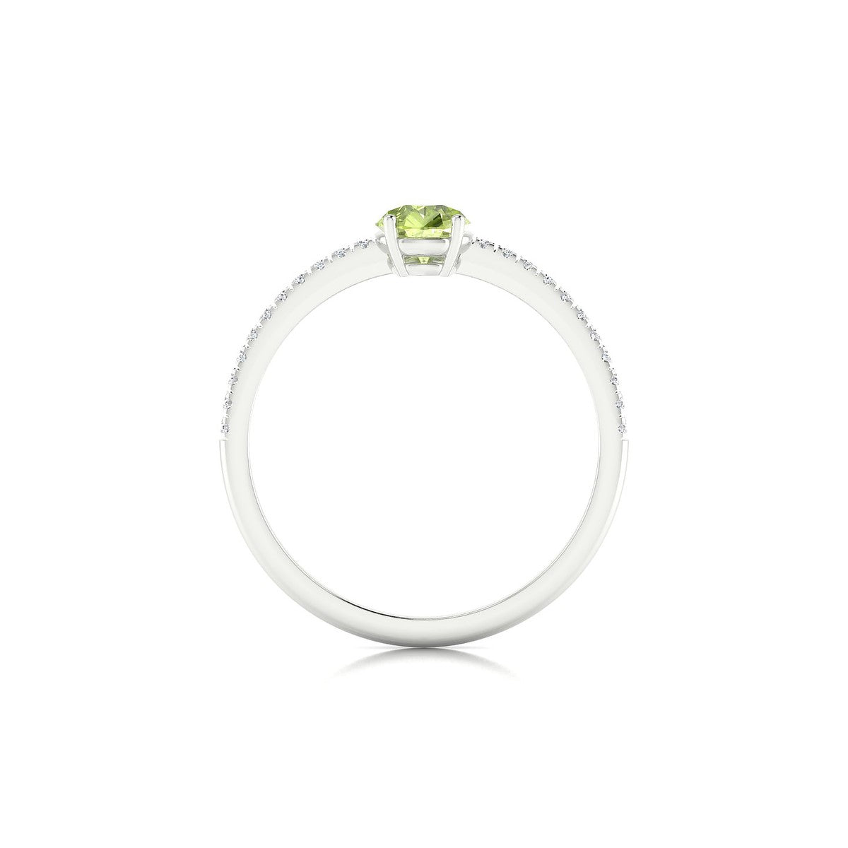 Timeless | 18k White Gold 7 x 5 mm Pear Peridot Ring