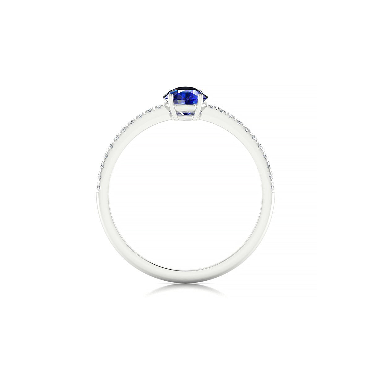 Timeless | 18k White Gold 7 x 5 mm Pear Sapphire Ring