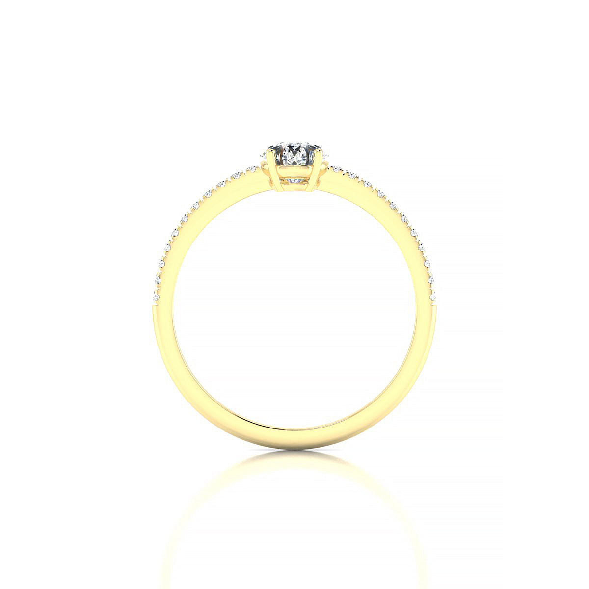 Timeless | 18k Yellow Gold 7 x 5 mm Pear Diamond Ring