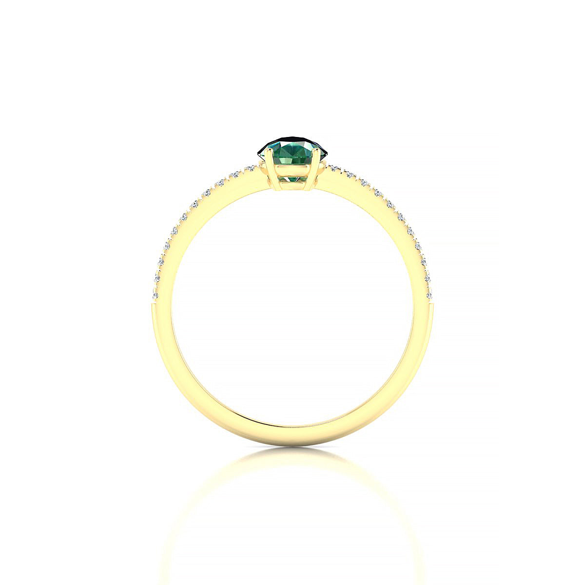 Timeless | 18k Yellow Gold 7 x 5 mm Pear Emerald Ring
