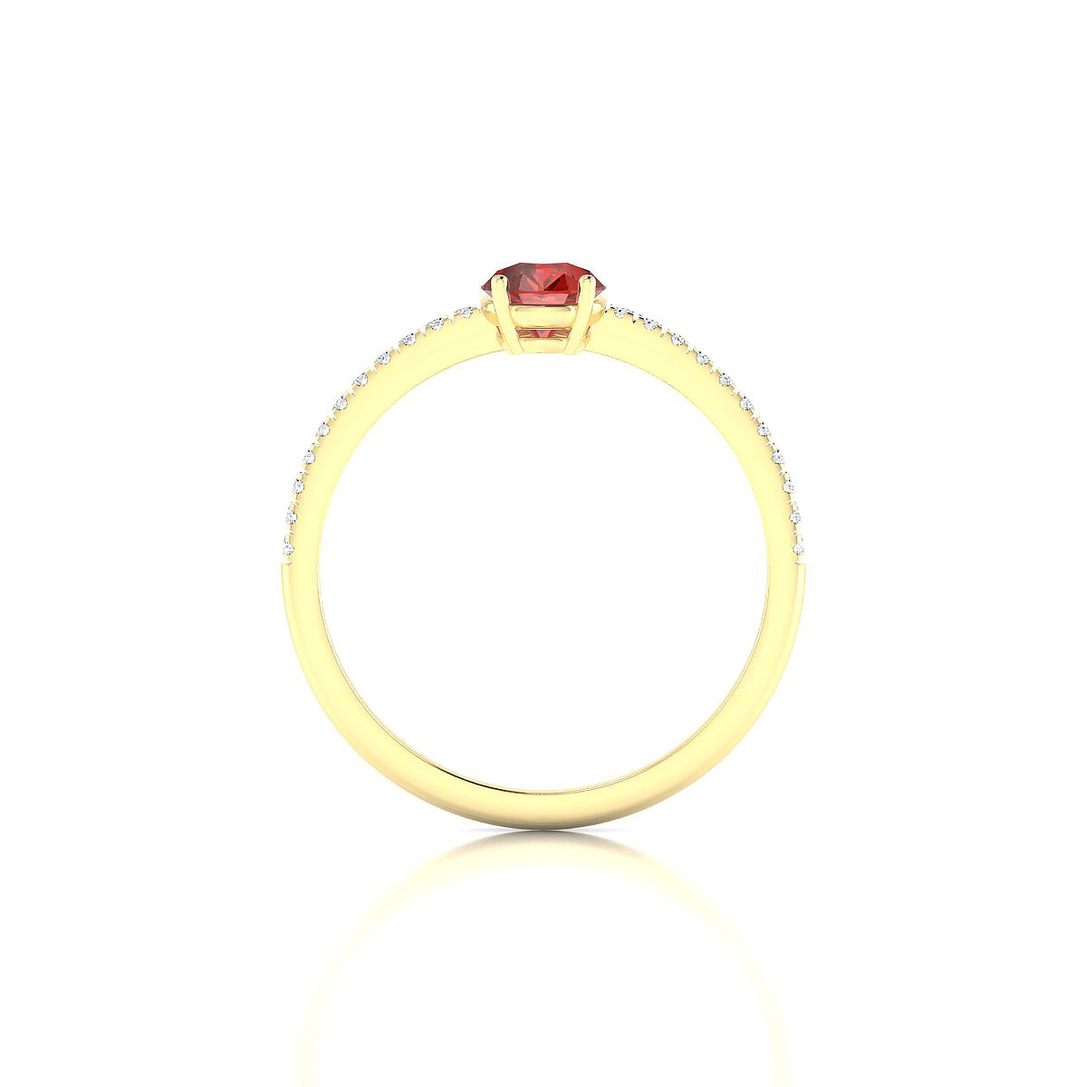 Timeless | 18k Yellow Gold 7 x 5 mm Pear Garnet Ring
