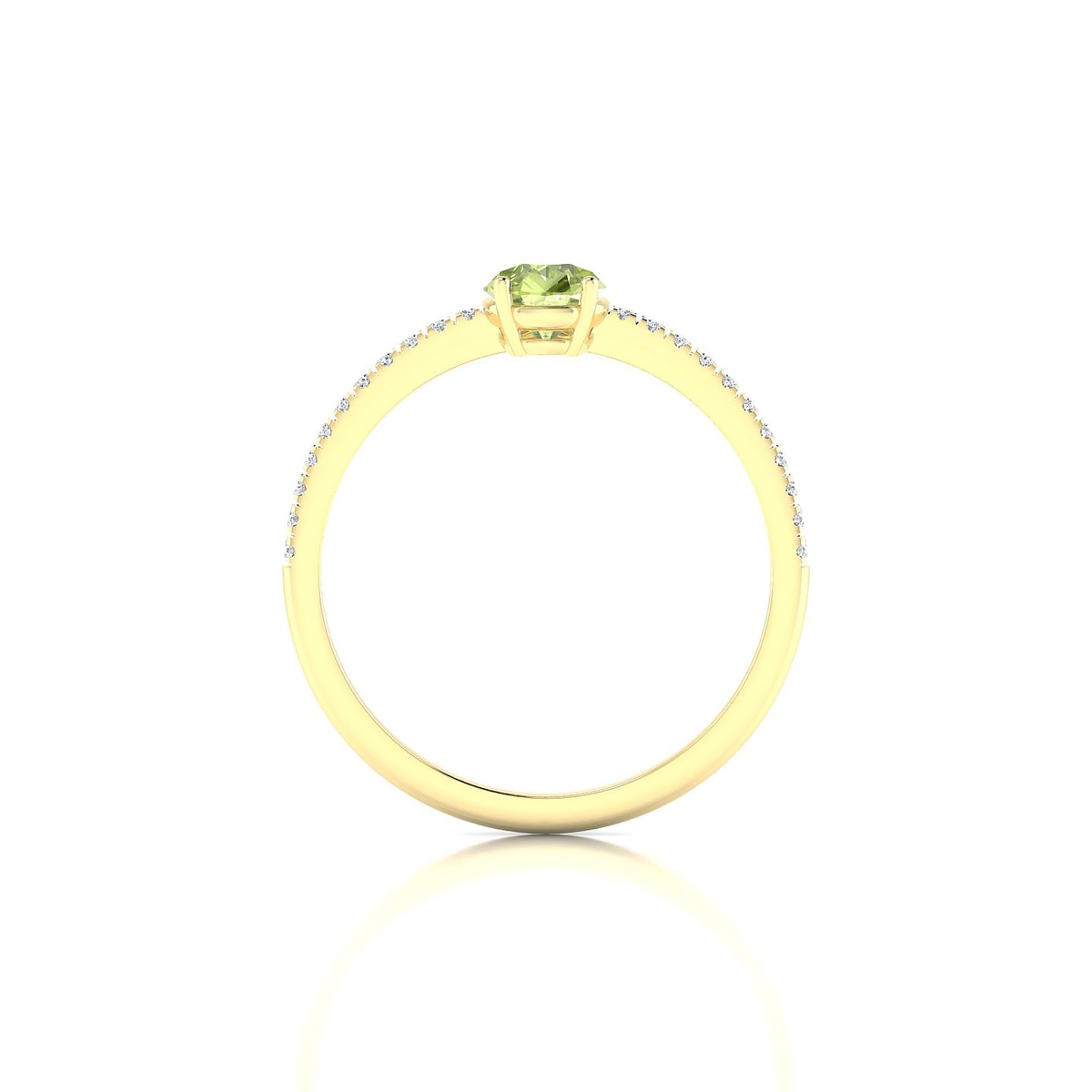 Timeless | 18k Yellow Gold 7 x 5 mm Pear Peridot Ring