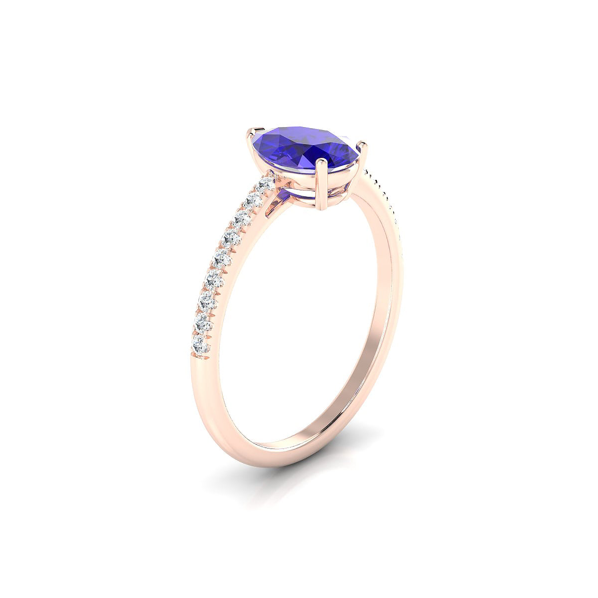 Timeless | 18k Rose Gold 8 x 6 mm Pear Tanzanite Ring
