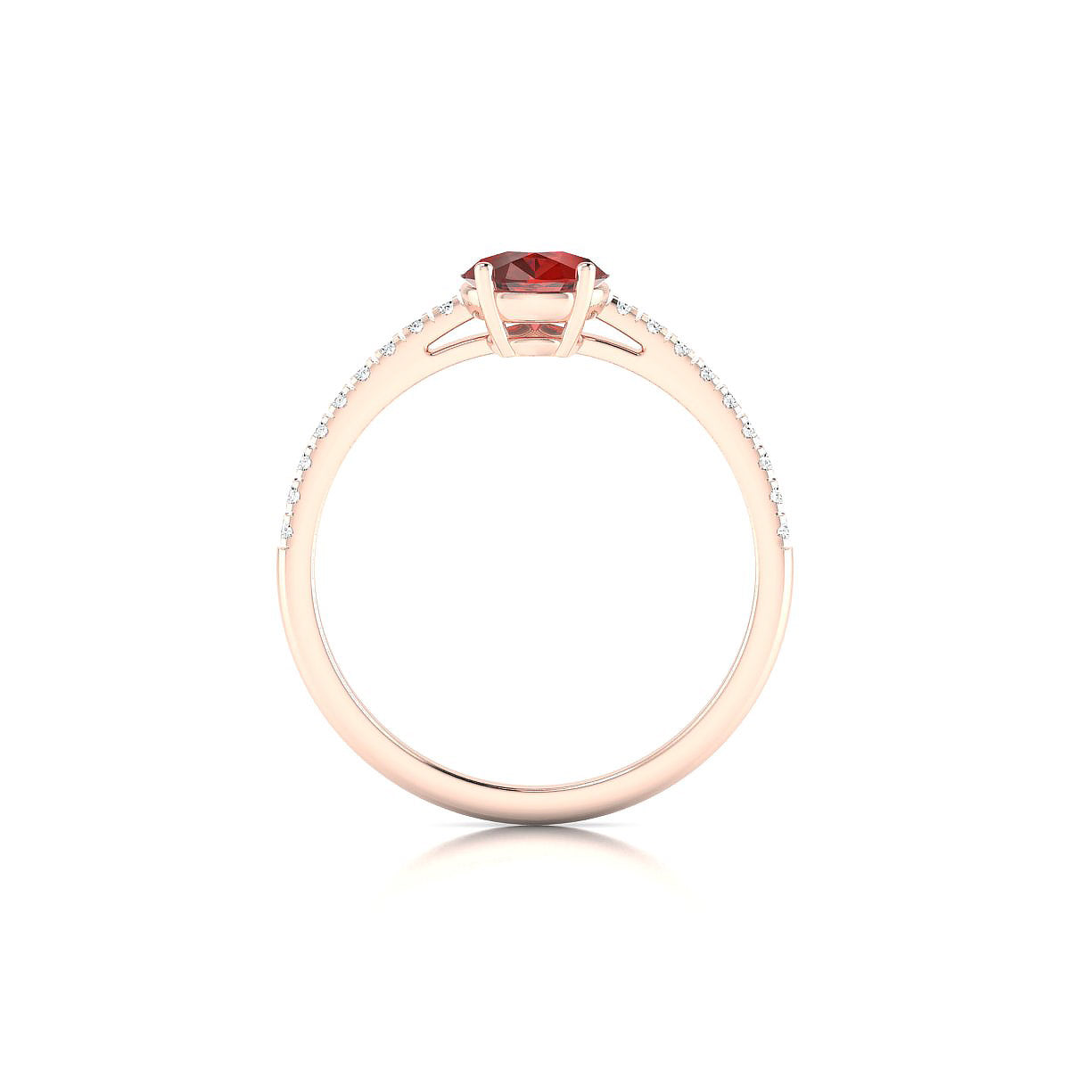 Timeless | 18k Rose Gold 8 x 6 mm Pear Garnet Ring