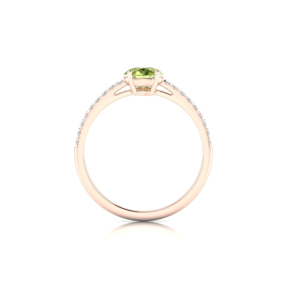 Timeless | 18k Rose Gold 8 x 6 mm Pear Peridot Ring