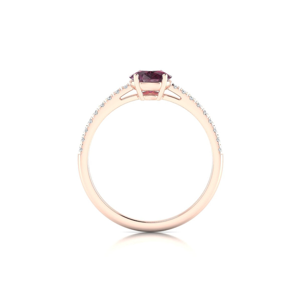 Timeless | 18k Rose Gold 8 x 6 mm Pear Rhodolite Ring