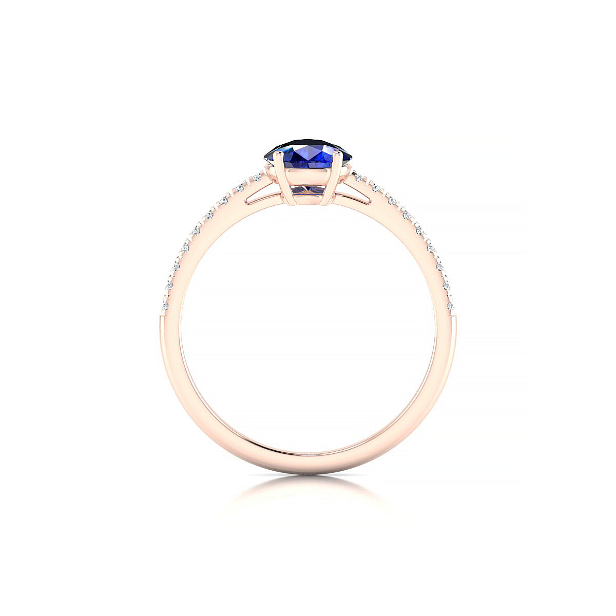 Timeless | 18k Rose Gold 8 x 6 mm Pear Sapphire Ring