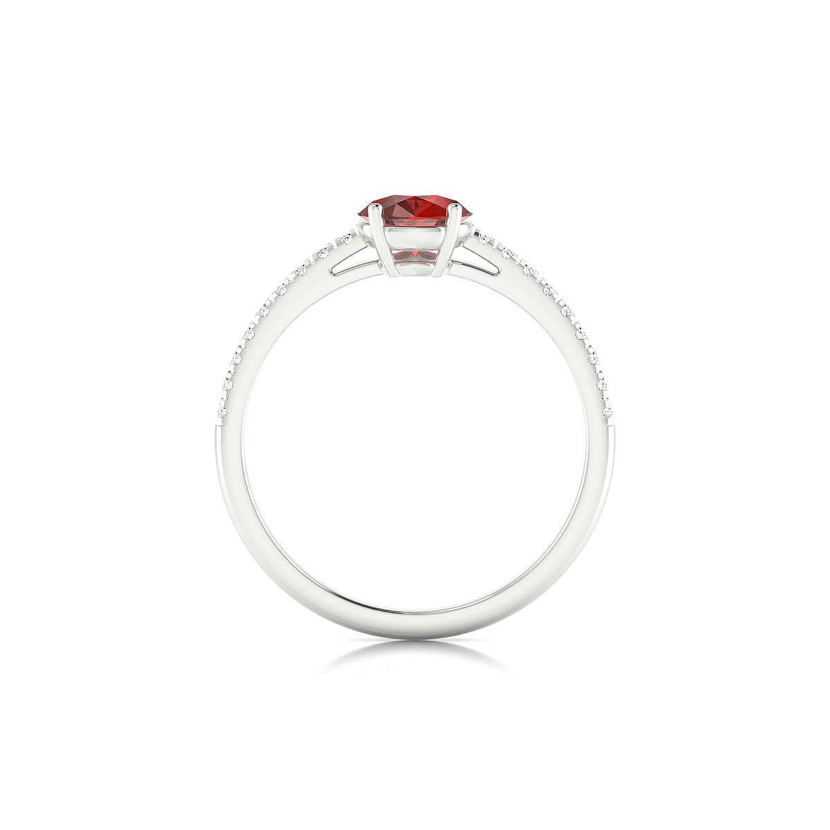 Timeless | 18k White Gold 8 x 6 mm Pear Garnet Ring