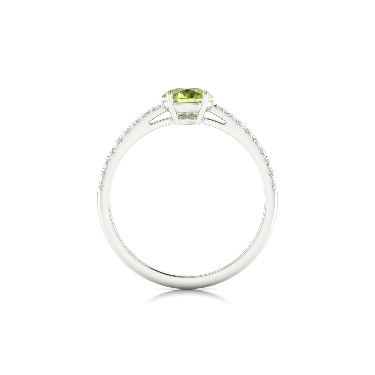 Timeless | 18k White Gold 8 x 6 mm Pear Peridot Ring