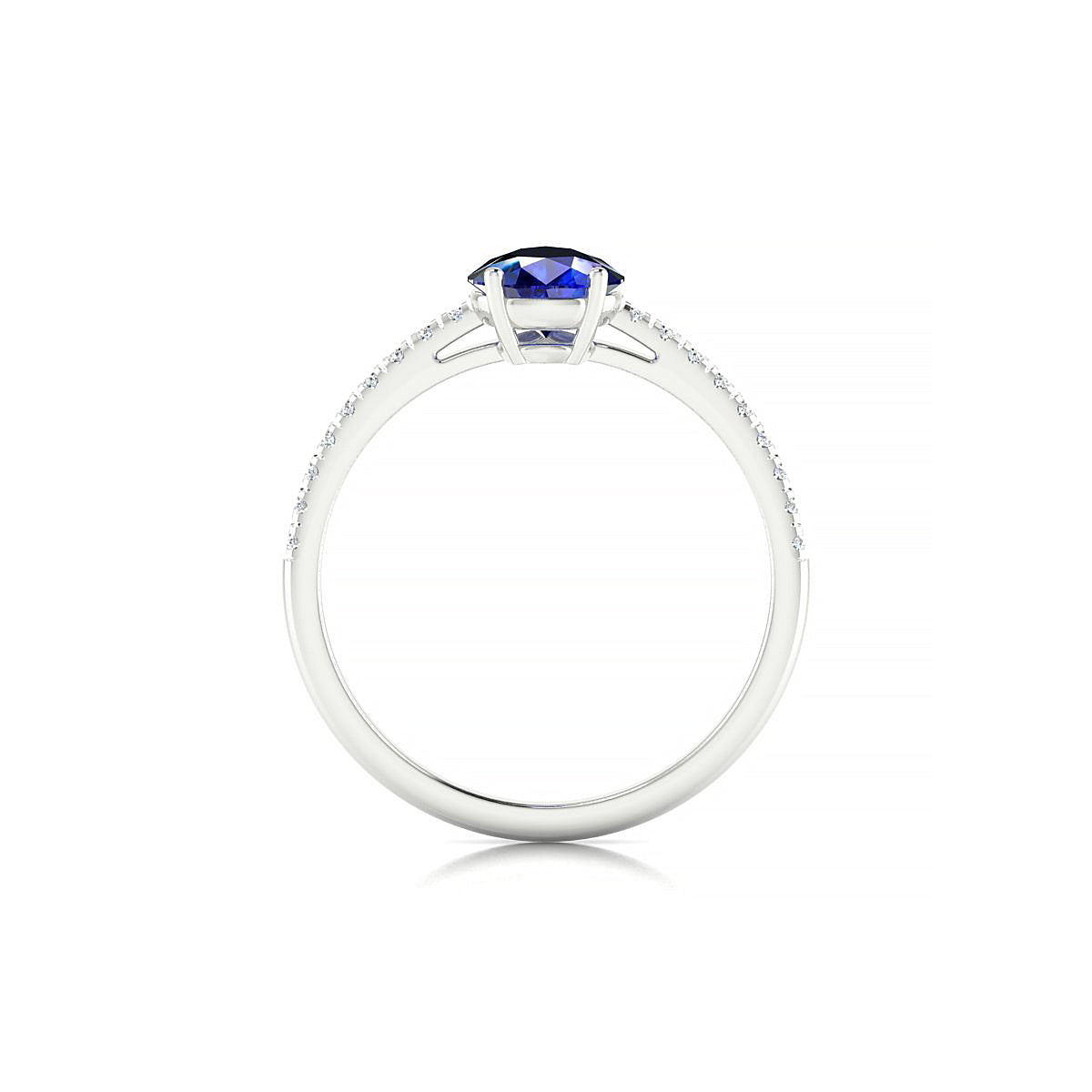Timeless | 18k White Gold 8 x 6 mm Pear Sapphire Ring