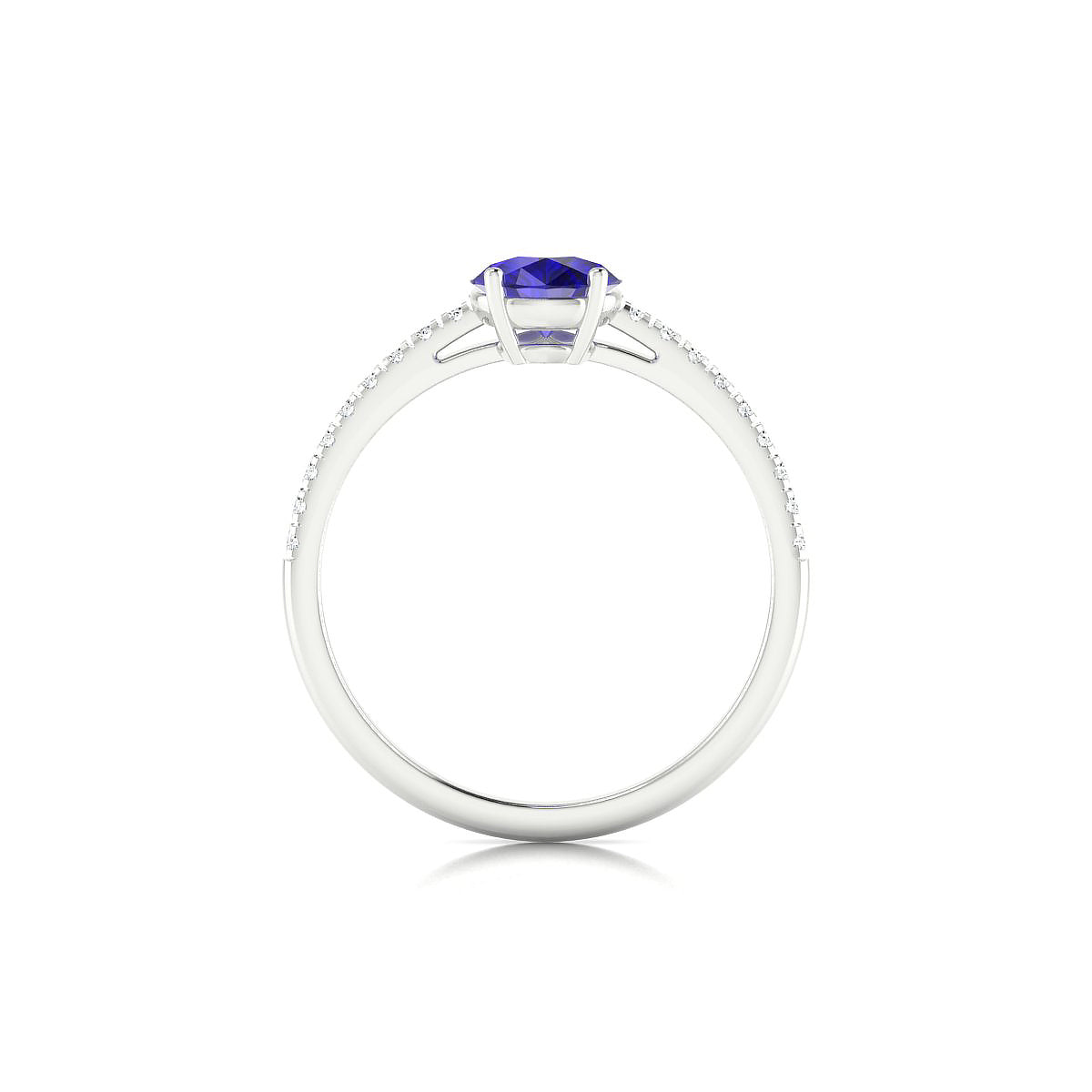 Timeless | 18k White Gold 8 x 6 mm Pear Tanzanite Ring