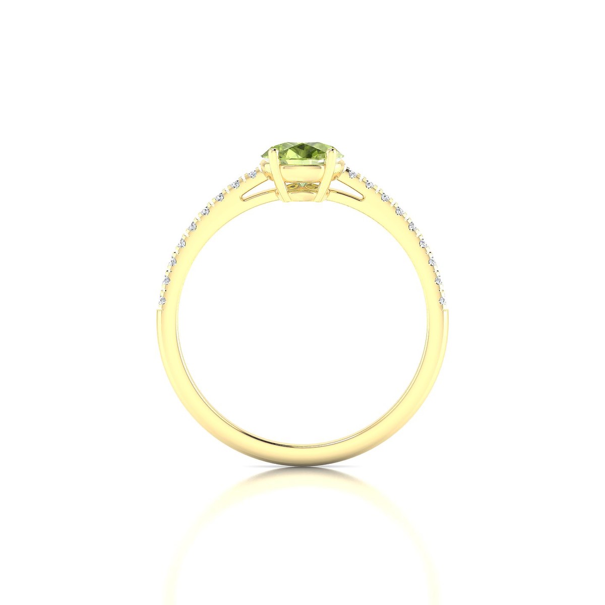 Timeless | 18k Yellow Gold 8 x 6 mm Pear Peridot Ring