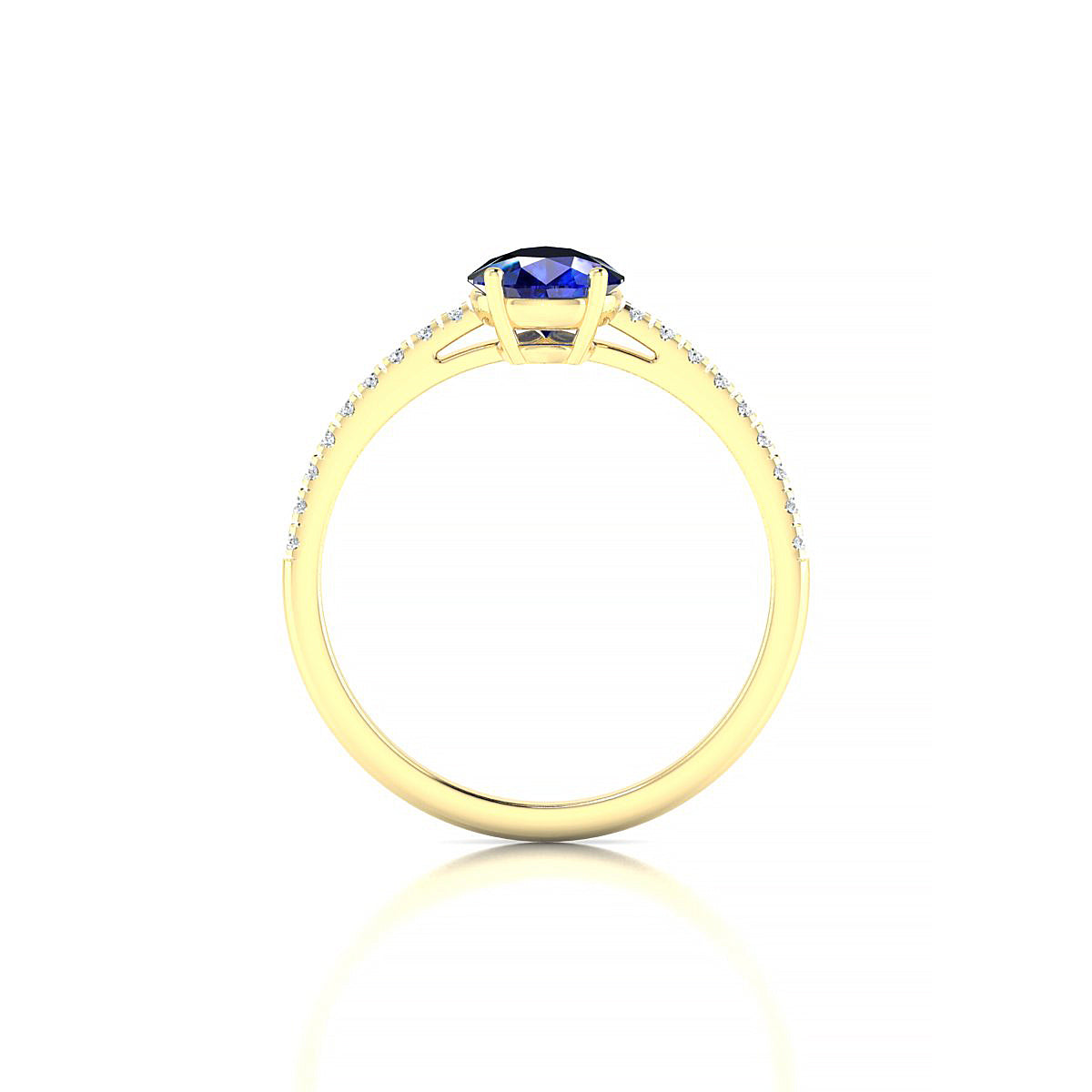 Timeless | 18k Yellow Gold 8 x 6 mm Pear Sapphire Ring