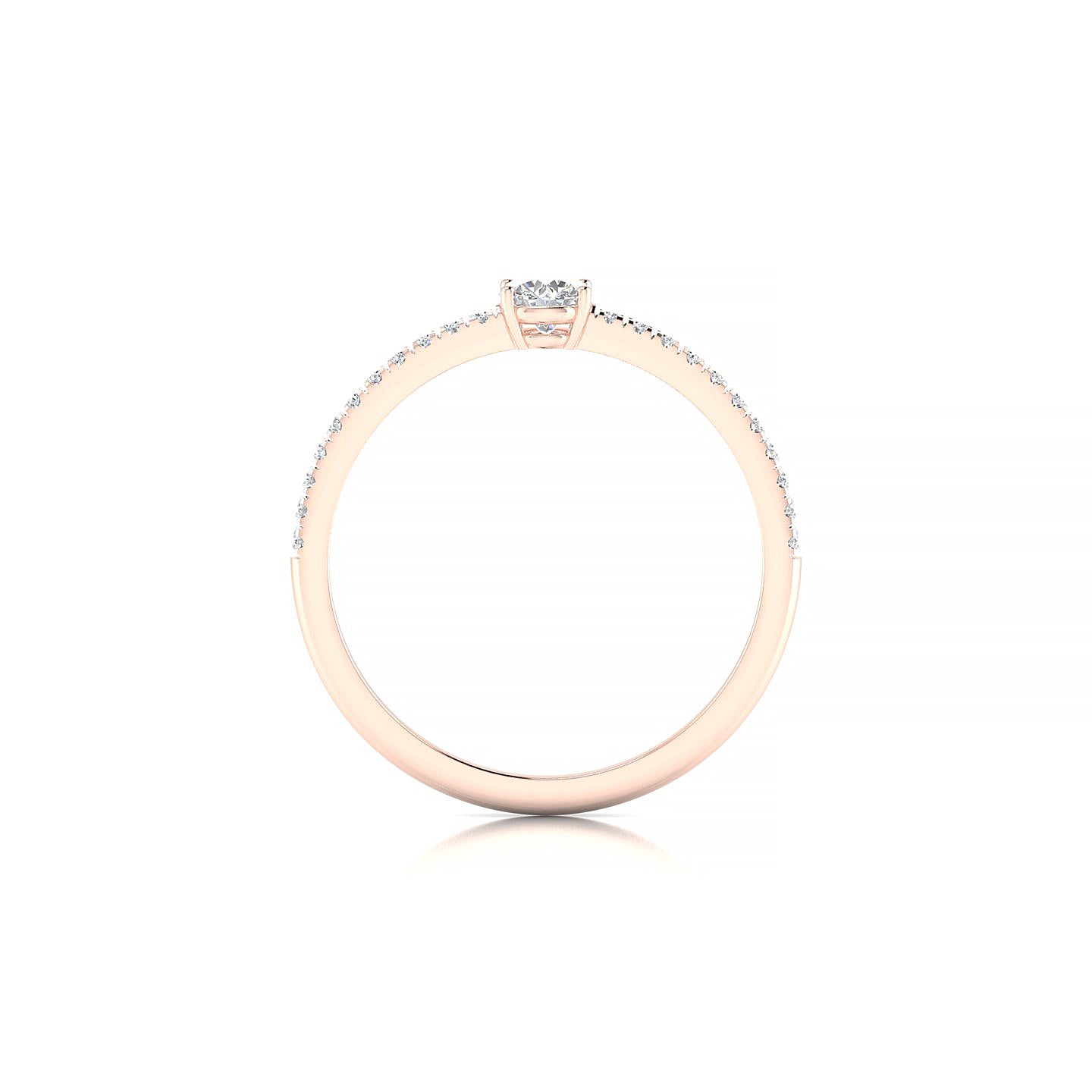 Timeless | 18k Rose Gold 3.7 mm Round Diamond Ring