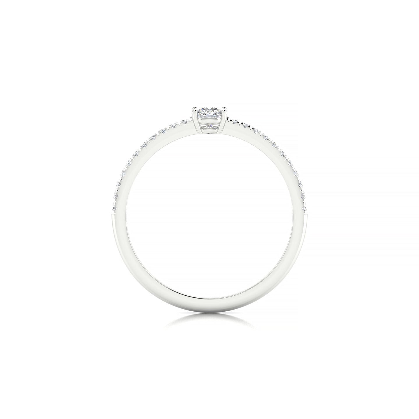 Timeless | 18k White Gold 3.7 mm Round Diamond Ring