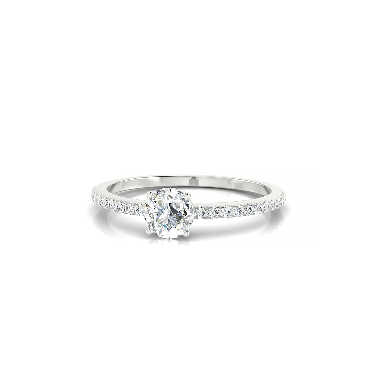 Timeless | 18k White Gold 4.2 mm Round Diamond Ring