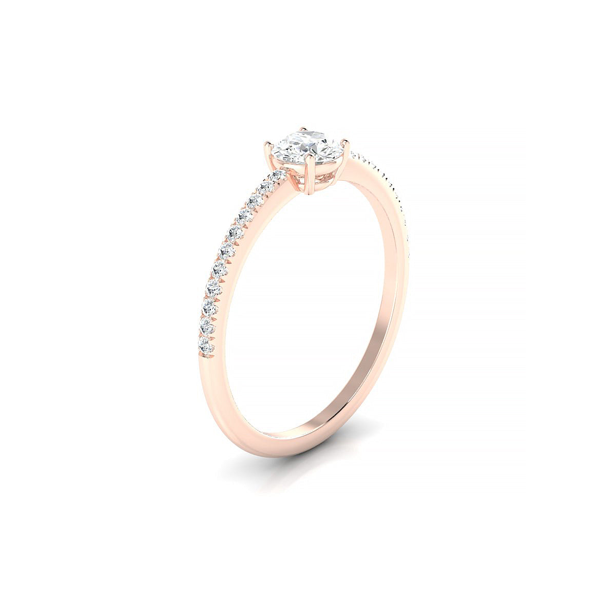Timeless | 18k Rose Gold 4.2 mm Round Diamond Ring