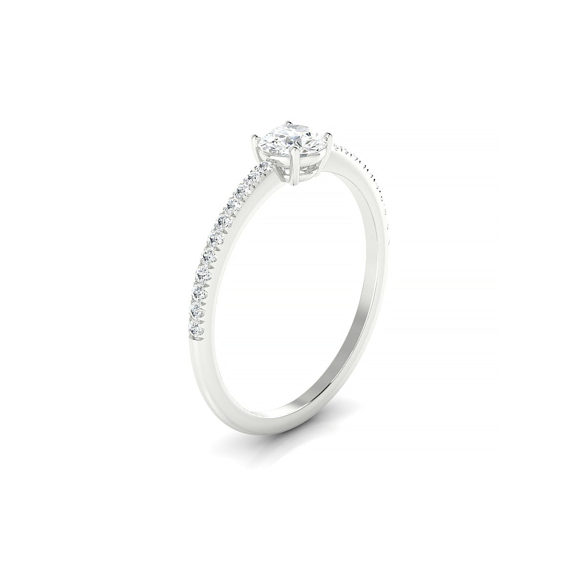 Timeless | 18k White Gold 4.2 mm Round Diamond Ring