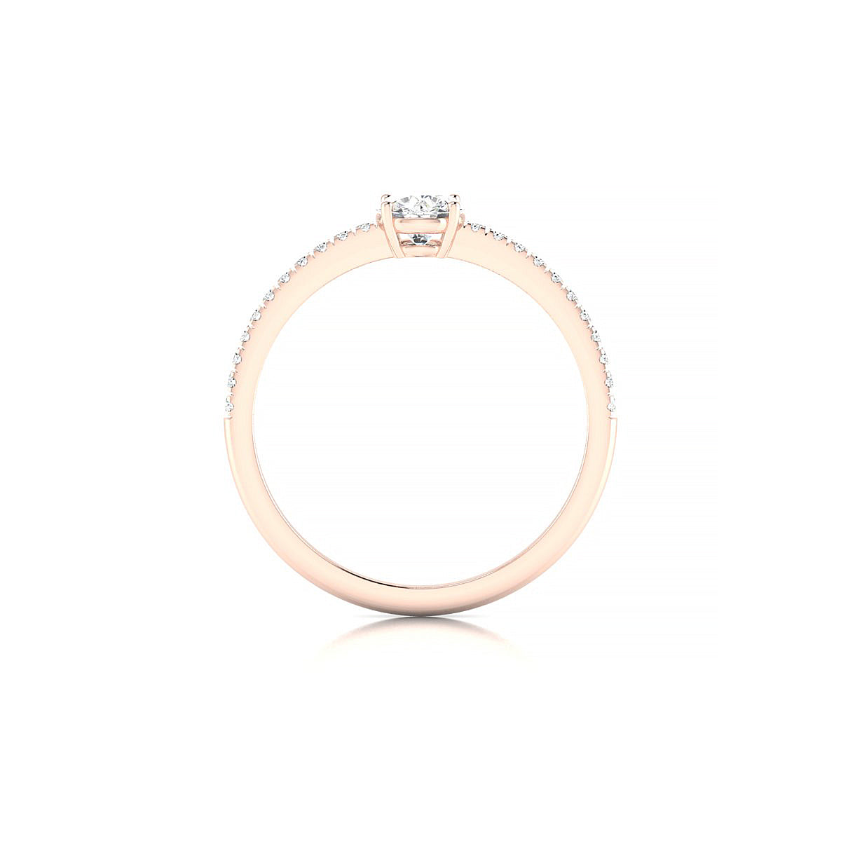 Timeless | 18k Rose Gold 4.2 mm Round Diamond Ring