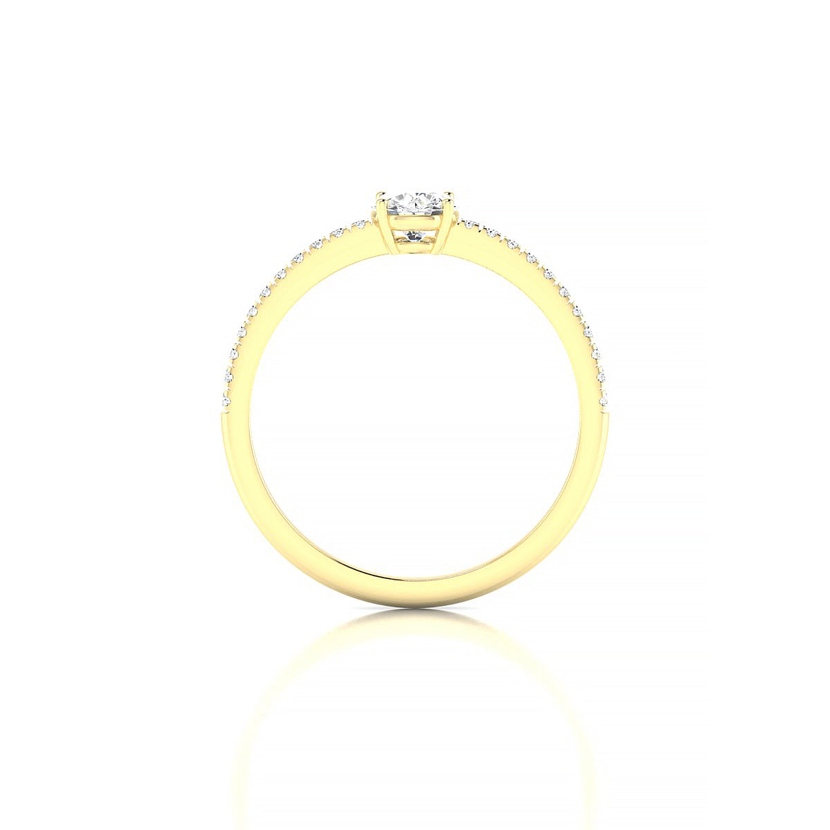 Timeless | 18k Yellow Gold 4.2 mm Round Diamond Ring
