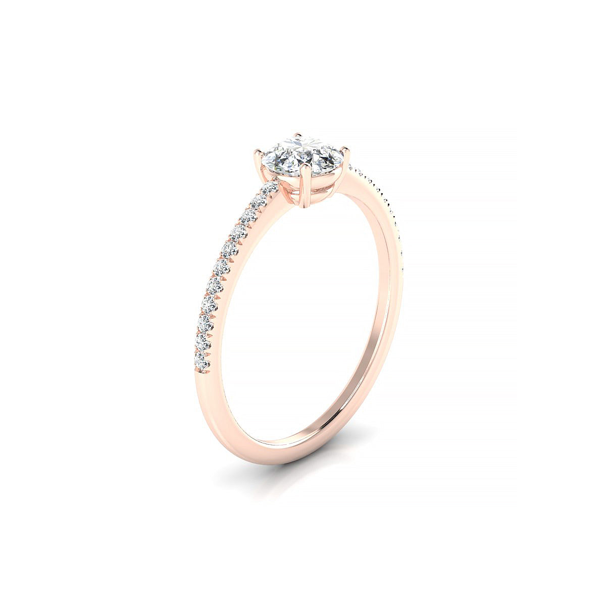Timeless | 18k Rose Gold 5.2 mm Round Diamond Ring