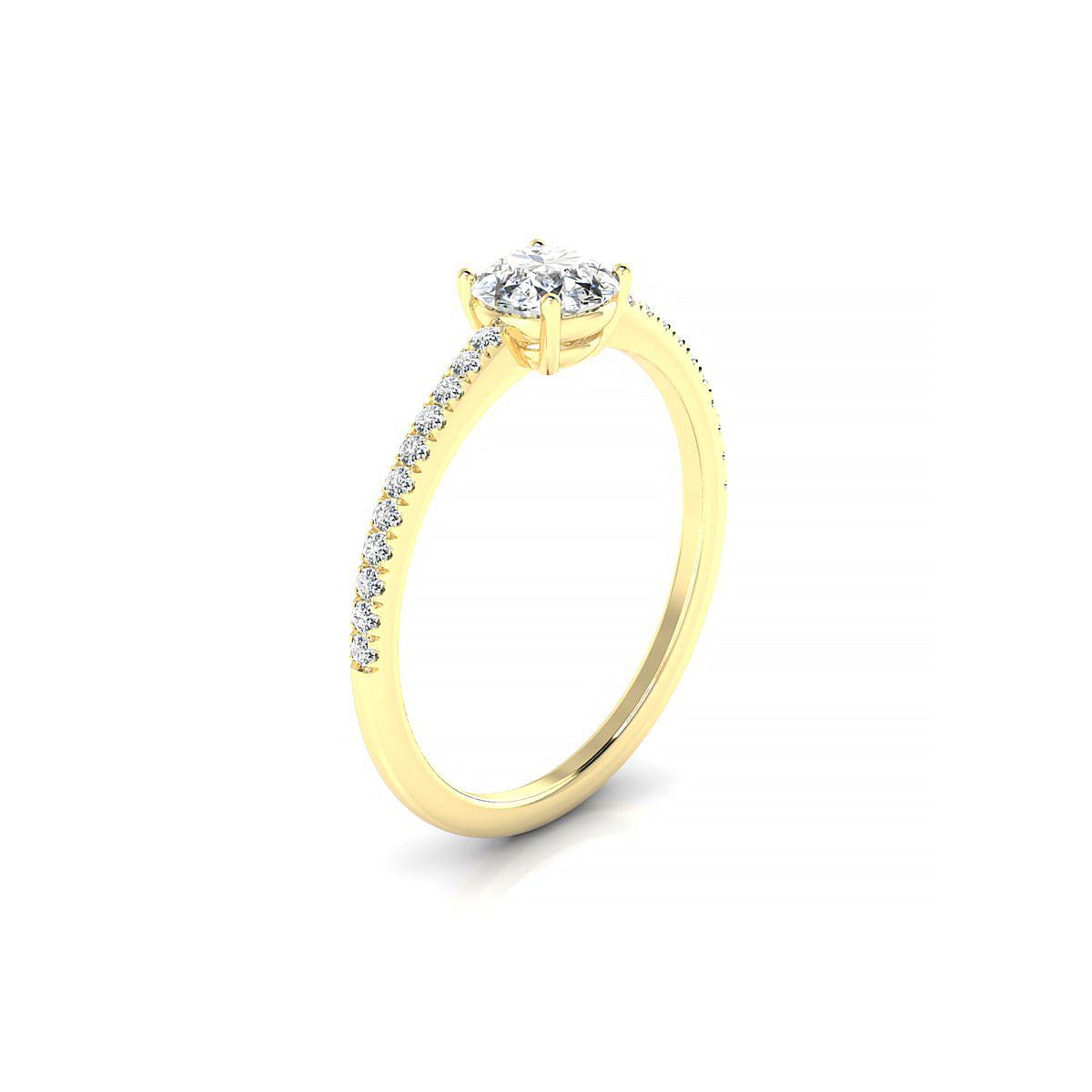 Timeless | 18k Yellow Gold 5.2 mm Round Diamond Ring