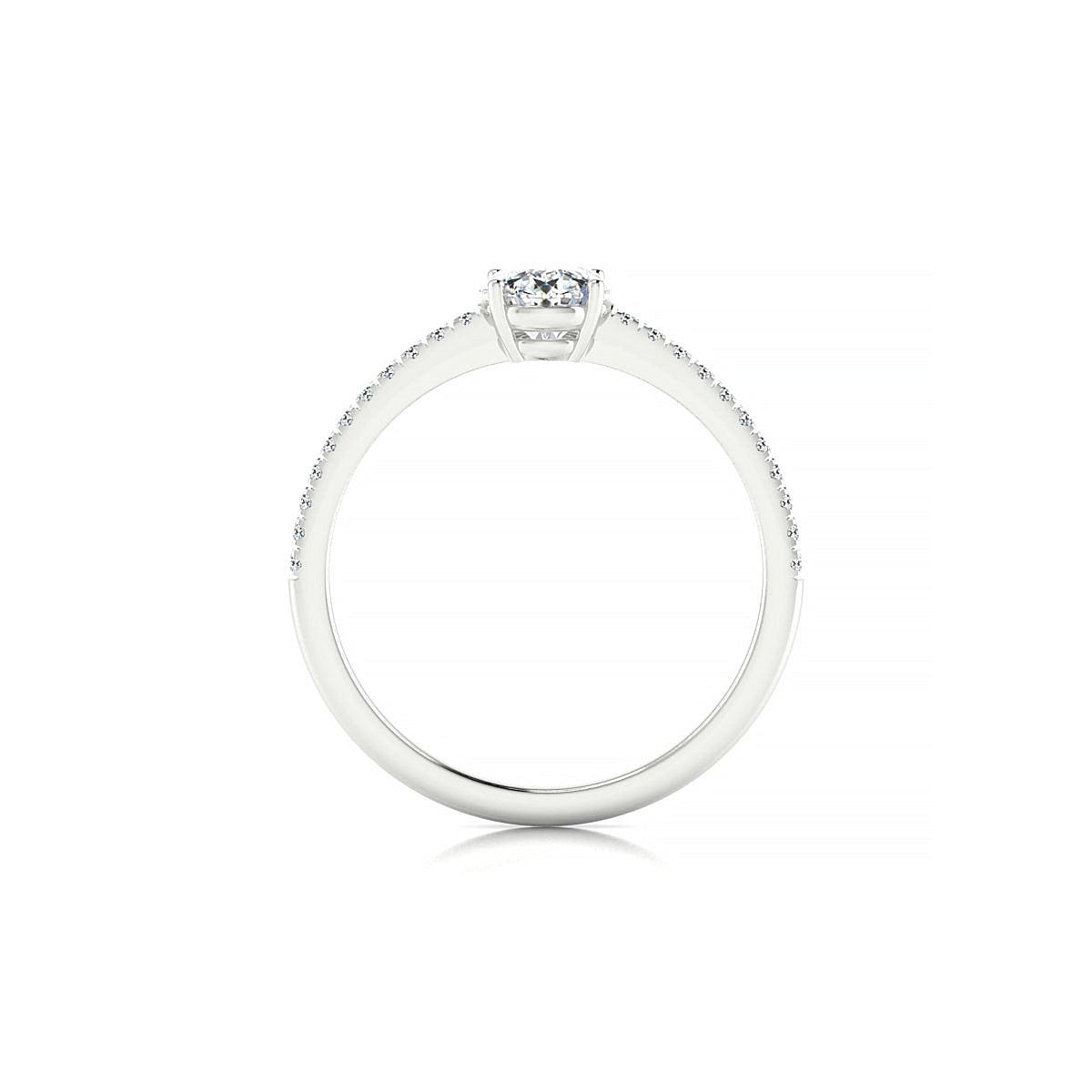 Timeless | 18k White Gold 5.2 mm Round Diamond Ring