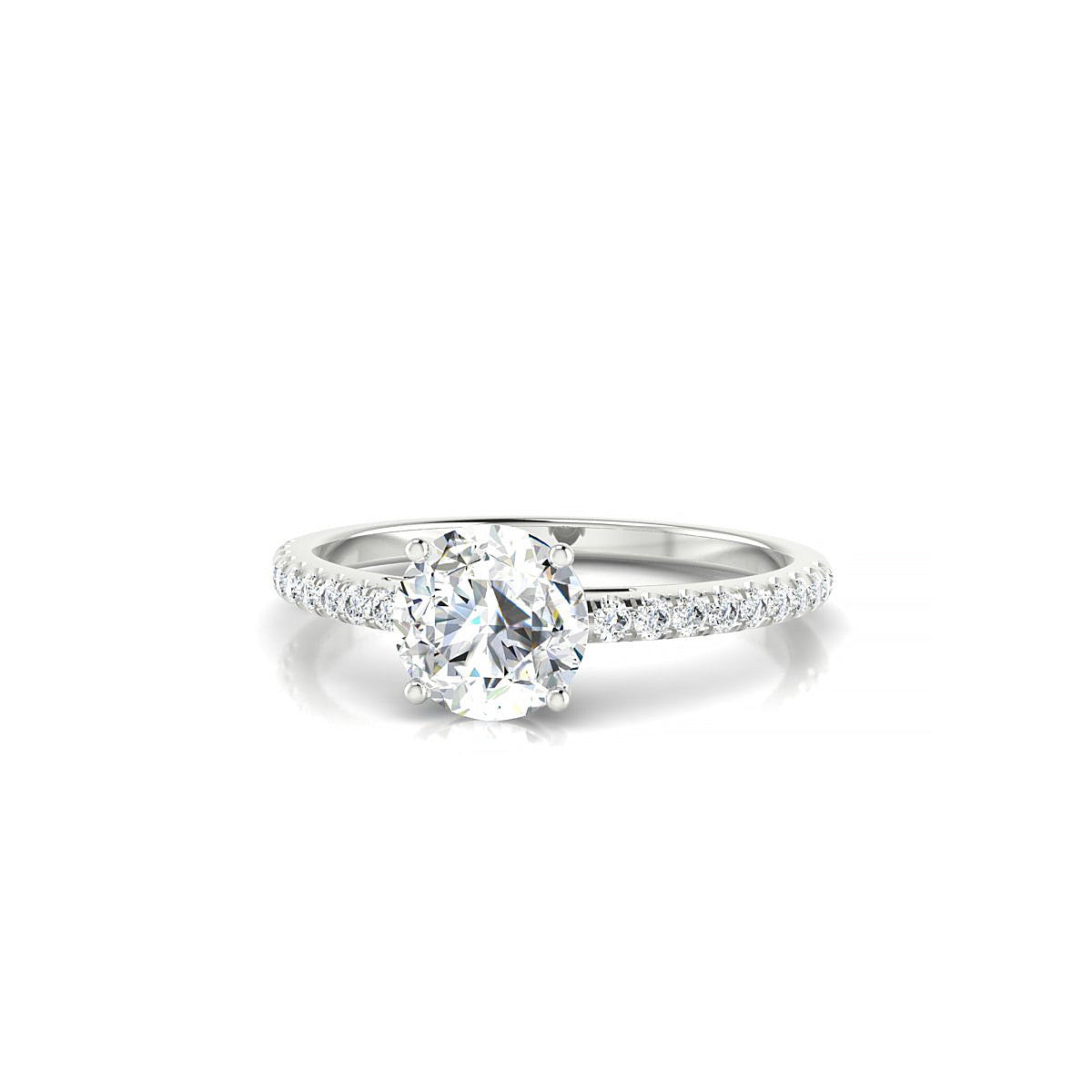 Timeless | 18k White Gold 5.7 mm Round Diamond Ring