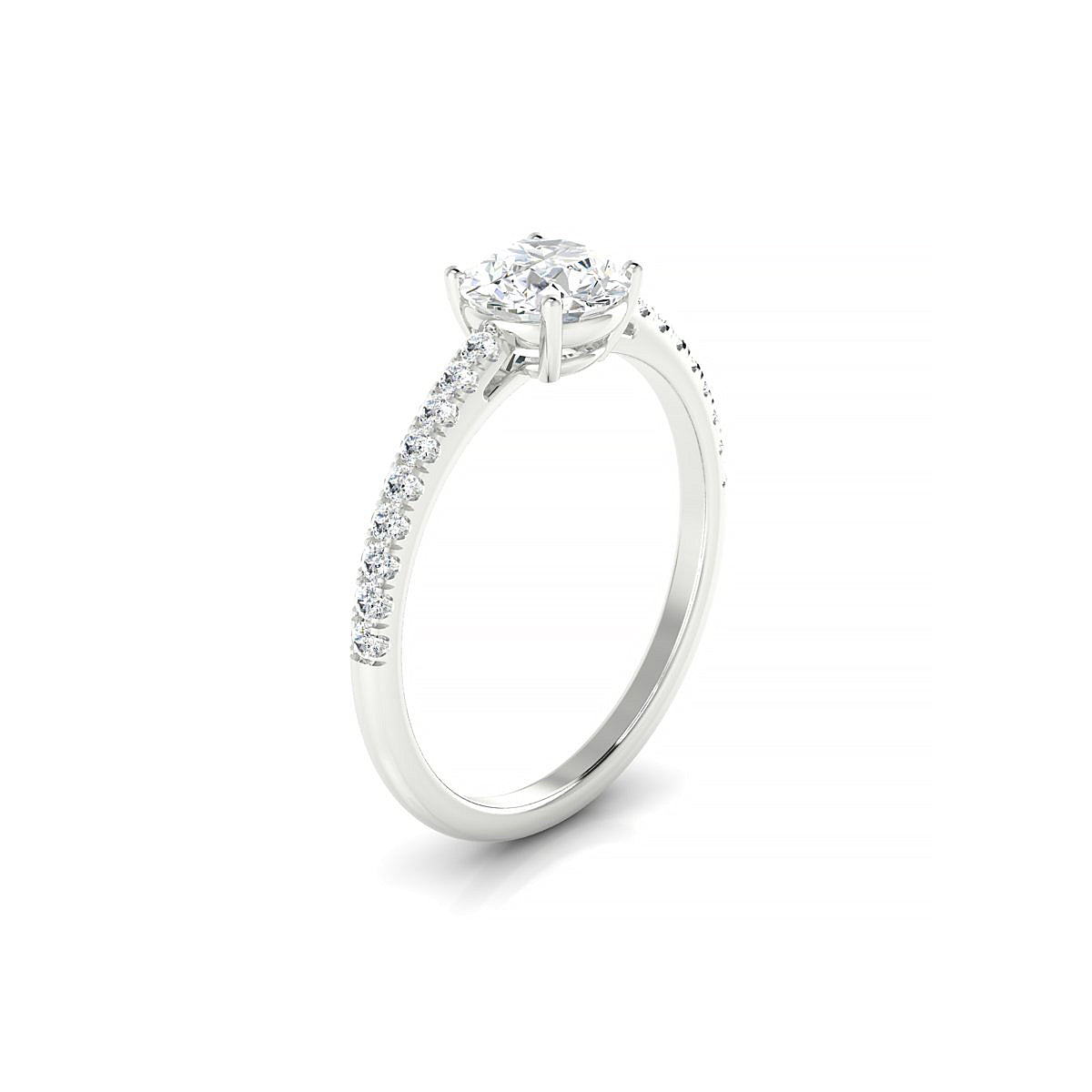 Timeless | 18k White Gold 5.7 mm Round Diamond Ring