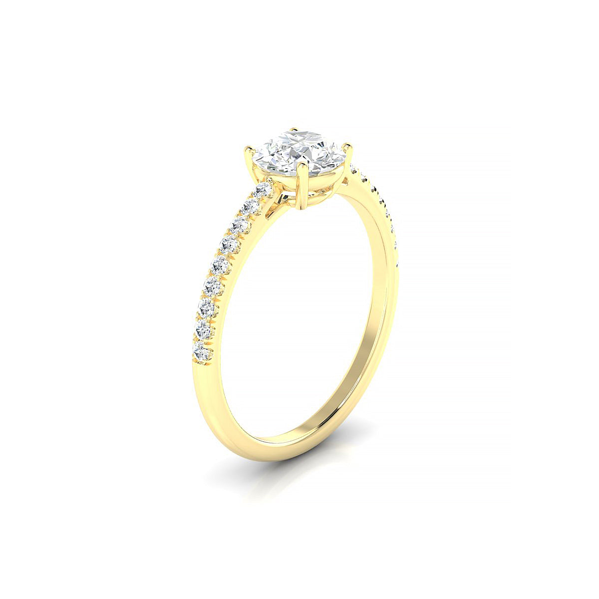 Timeless | 18k Yellow Gold 5.7 mm Round Diamond Ring