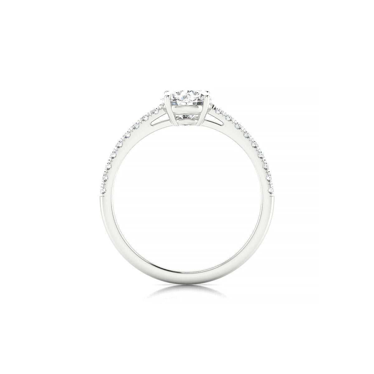 Timeless | 18k White Gold 5.7 mm Round Diamond Ring