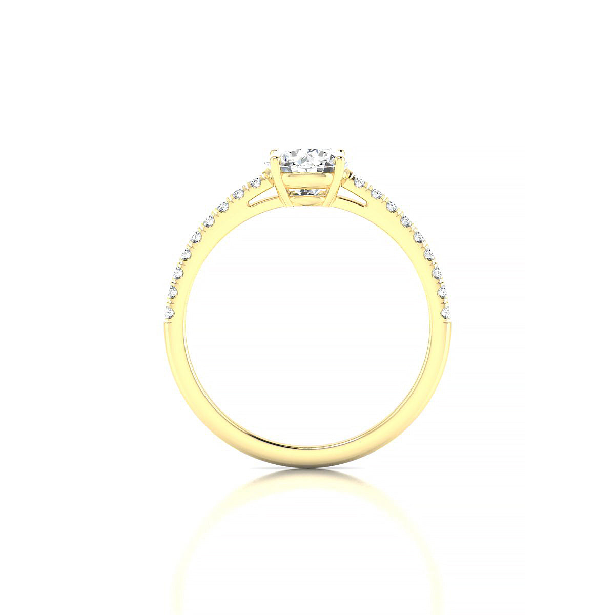 Timeless | 18k Yellow Gold 5.7 mm Round Diamond Ring