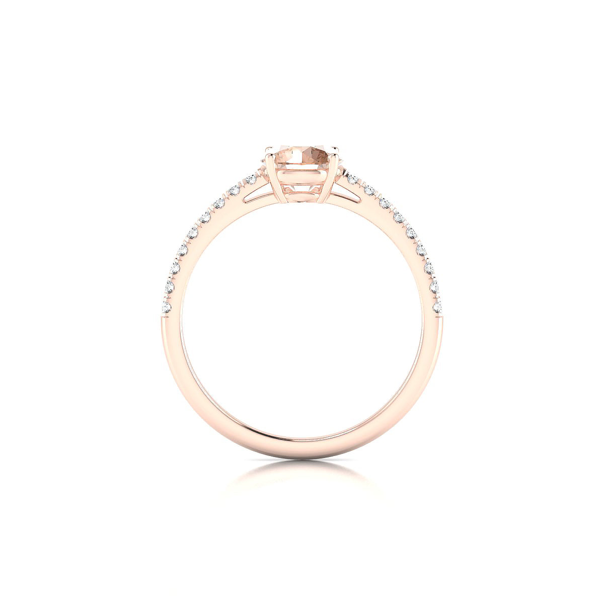 Timeless | 18k Rose Gold 6 mm Round Morganite Ring