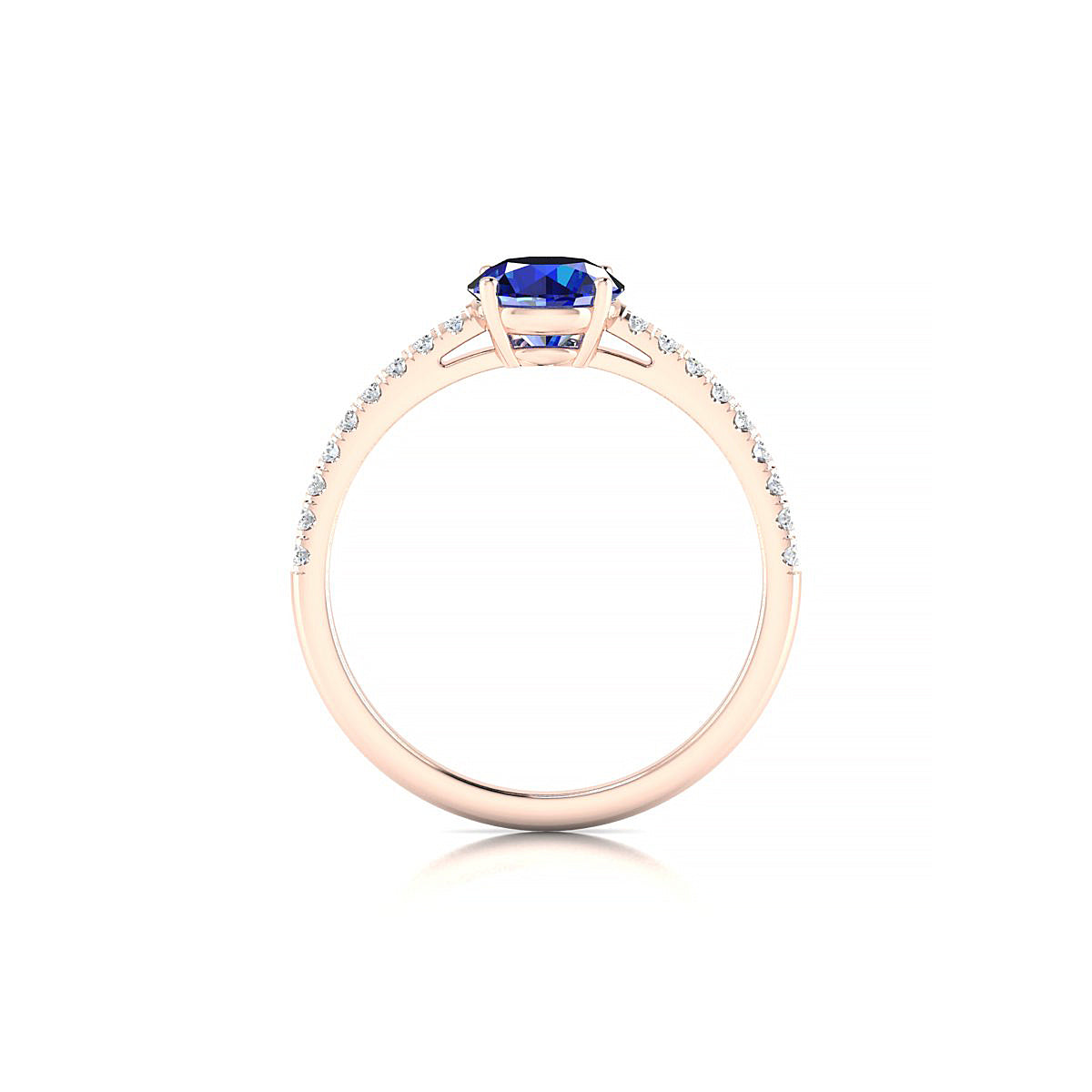 Timeless | 18k Rose Gold 6 mm Round Sapphire Ring