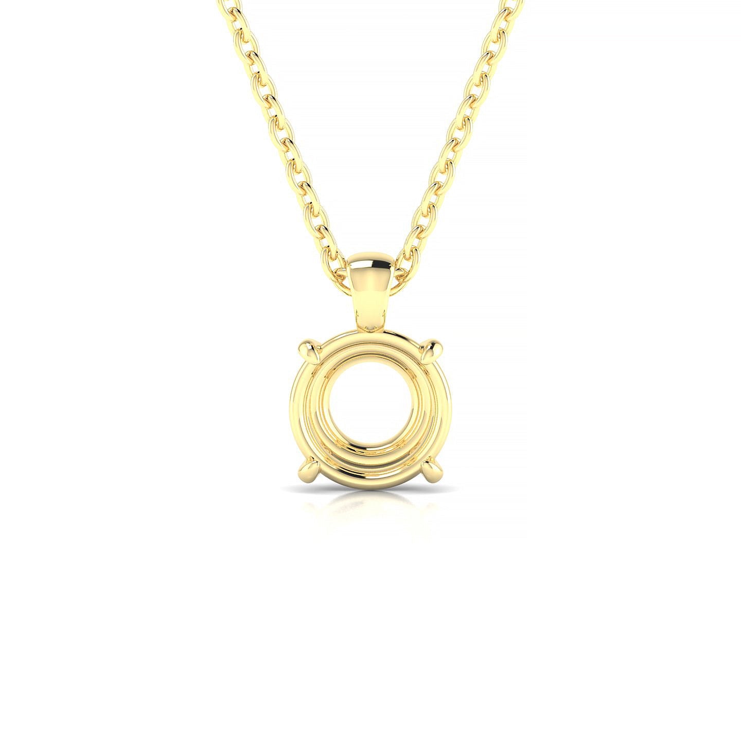 Timeless Round 2-2.99 ct | 18k Yellow Gold Solitaire Pendant
