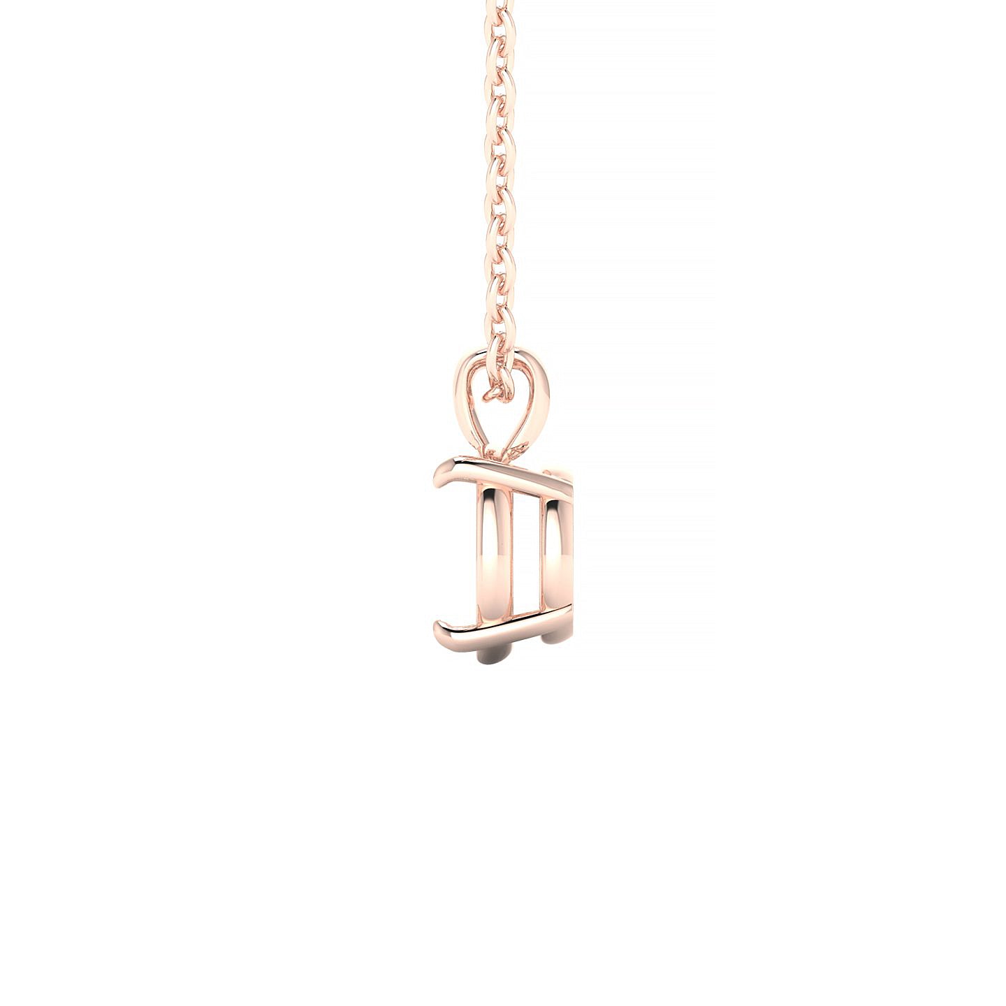 Timeless Round 2-2.99 ct | 18k Rose Gold Solitaire Pendant
