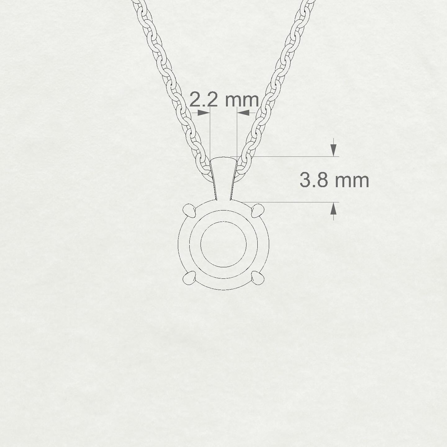 Timeless Round 2-2.99 ct | 18k Yellow Gold Solitaire Pendant