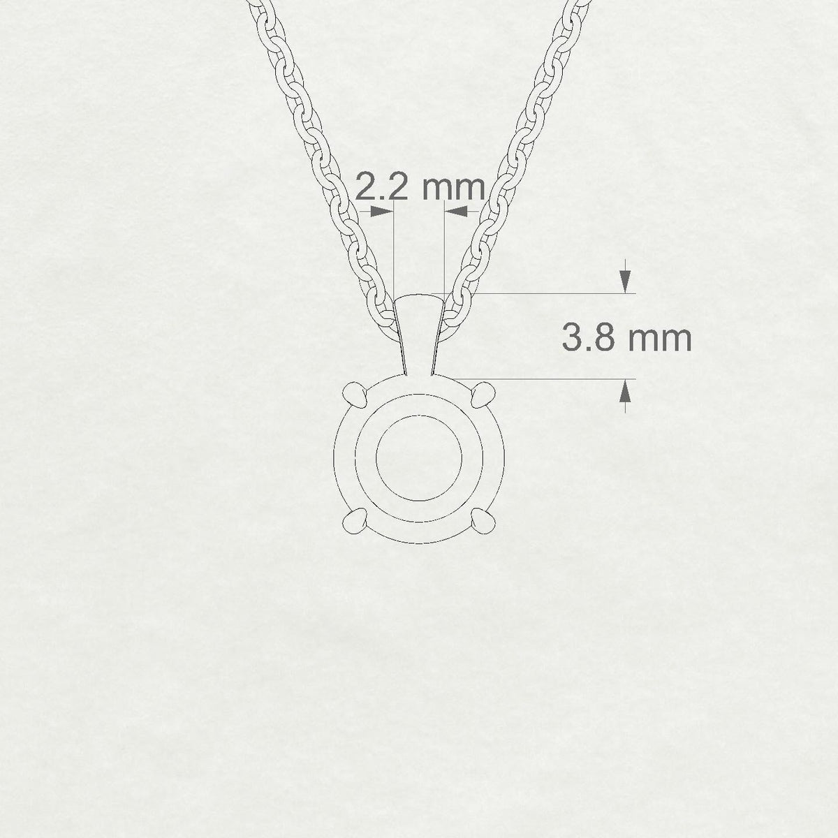 Timeless Round 2-2.99 ct | 18k Yellow Gold Solitaire Pendant